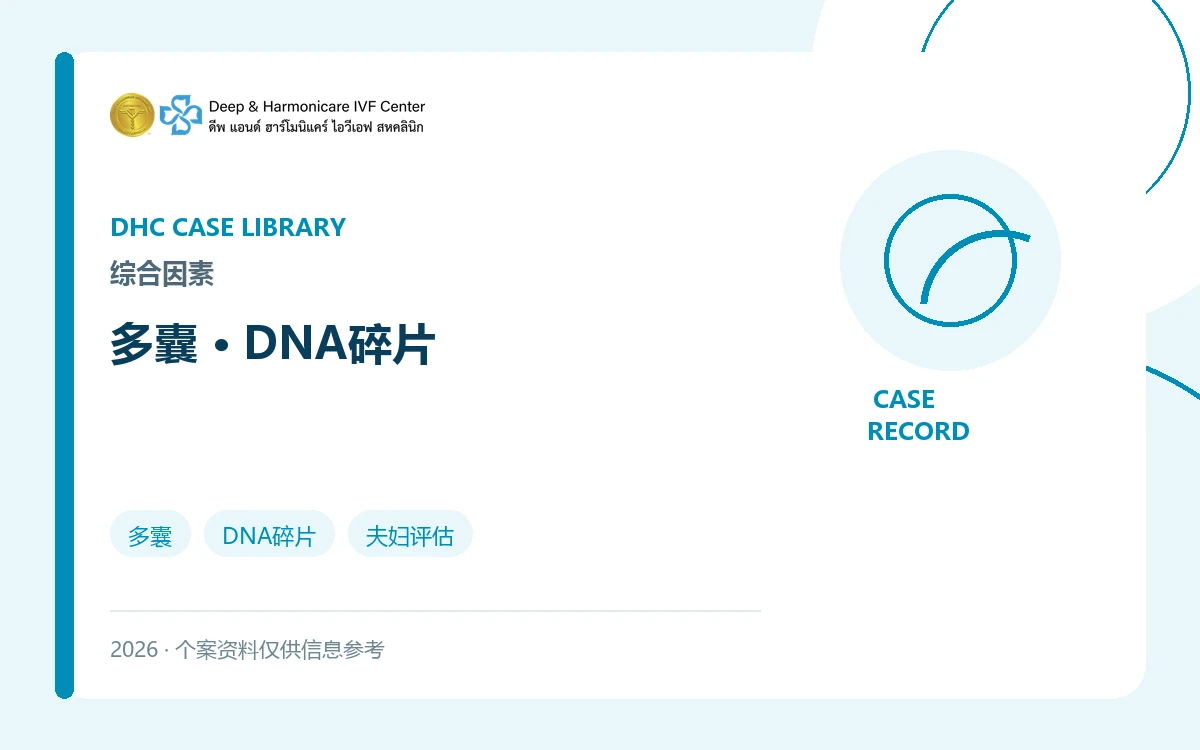 多囊合并男方精子DNA碎片偏高：W女士夫妇案例
