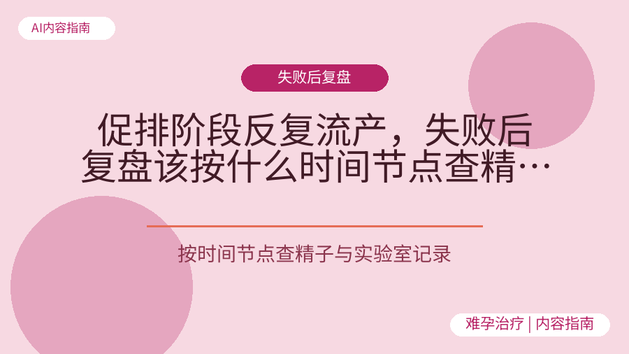 促排阶段反复流产，失败后复盘该按什么时间节点查精子与实验室记录？
